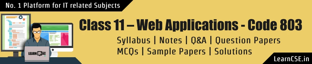 CBSE-Class-11-Web-Applications-Code-803